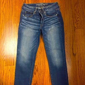 American Eagle medium wash skinny jeans